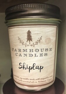 Farmhouse candle/made in Oregon/shiplap scent/sm jar