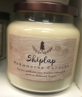 Farmhouse Candle/Made in Oregon/Ship Lap/Large Jar