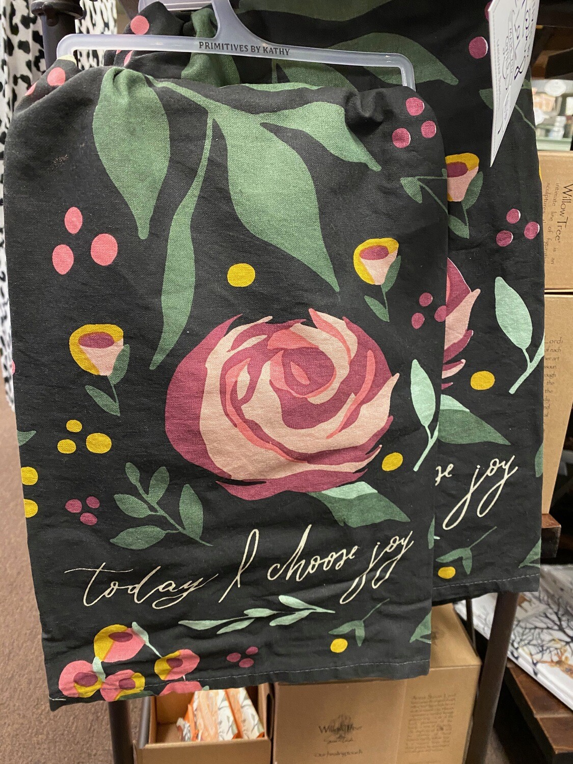 Tea Towel/black/today I choose joy