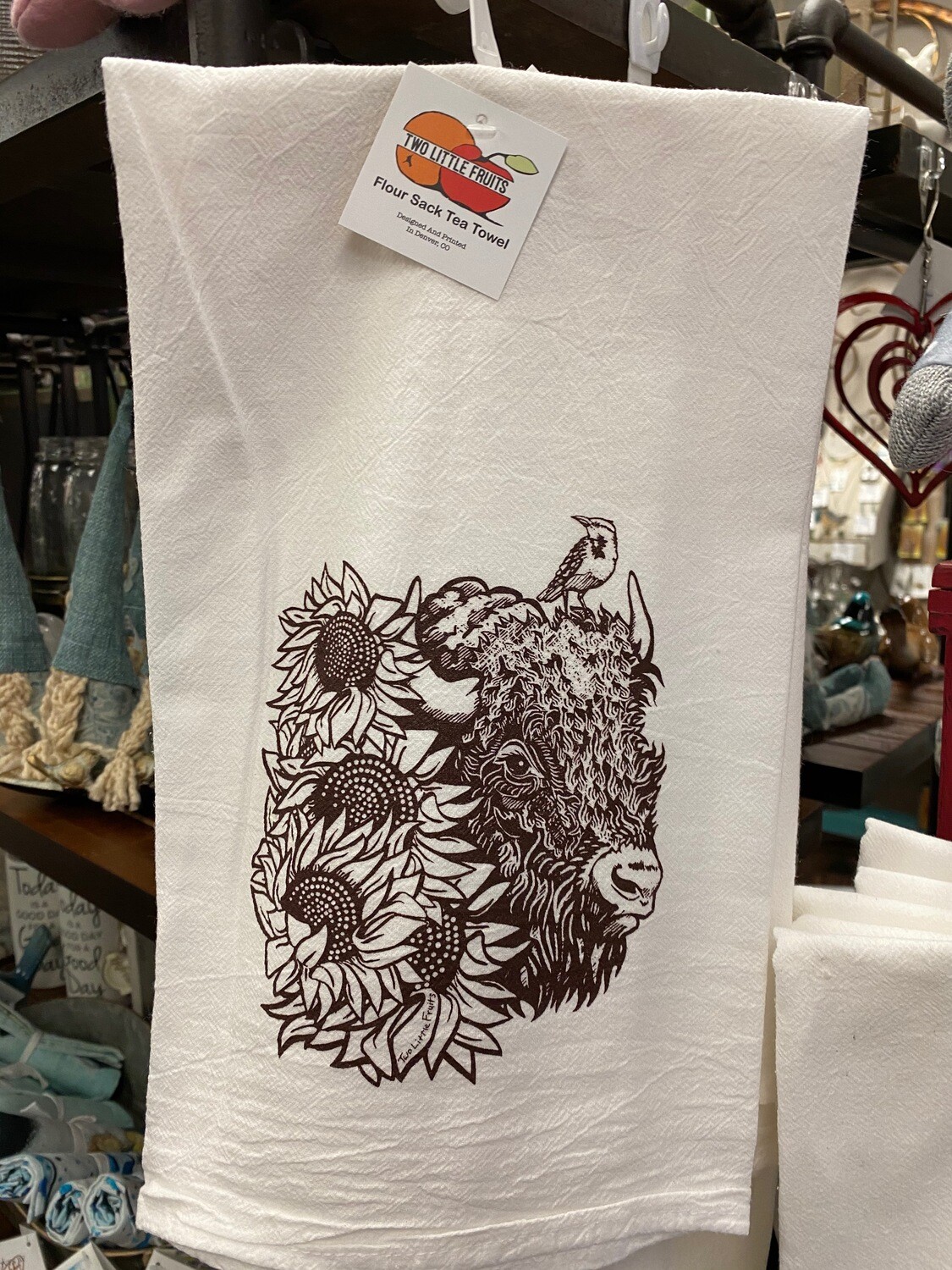 Tea Towel/buffalo&amp;sunflower