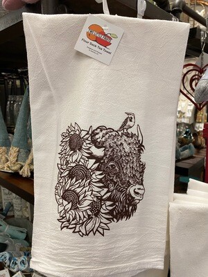 Tea Towel/buffalo&amp;sunflower