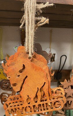 Home Decor/Rustic Metal/Buffalo/Wyoming ornament