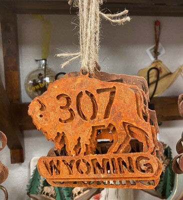 Home Decor/Rustic Metal/Buffalo/307/Wyoming ornament