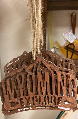 Home Decor/Rustic Metal Wyoming Explore ornament