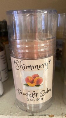 Land of Lavender/shimmery peach large lip balm