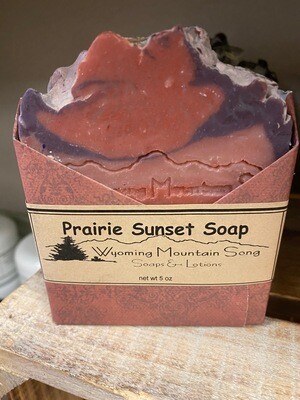 Wyoming Mountain Song soap, prairie sunset