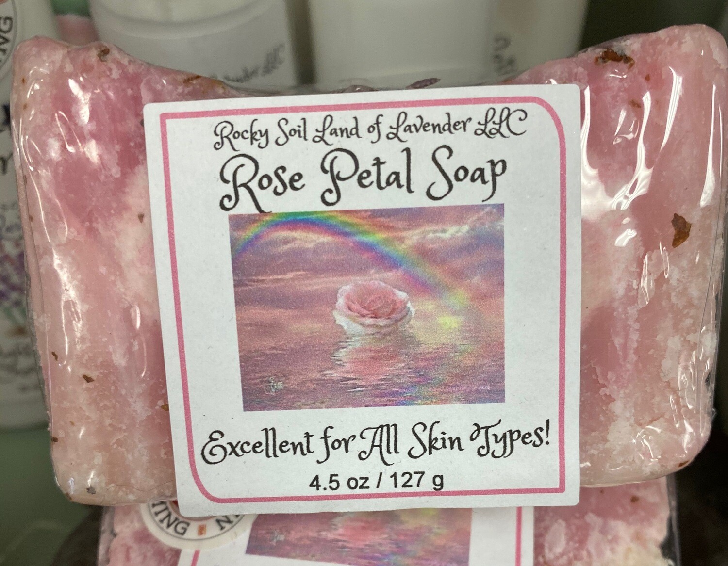 Land of Lavender/rose petal soap