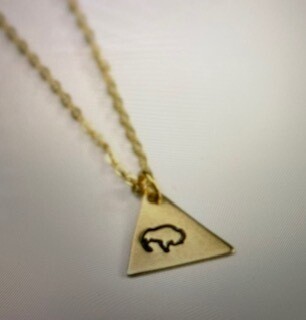 Jewelry/buffalo/gold necklace