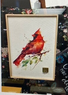 Home Decor/canvas cardinal wall art/10.25x8.25