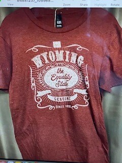 Tee Shirt/Cardinal red/Equality state
