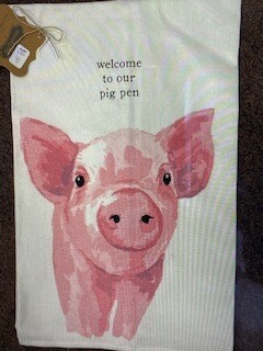 Tea towel/pig