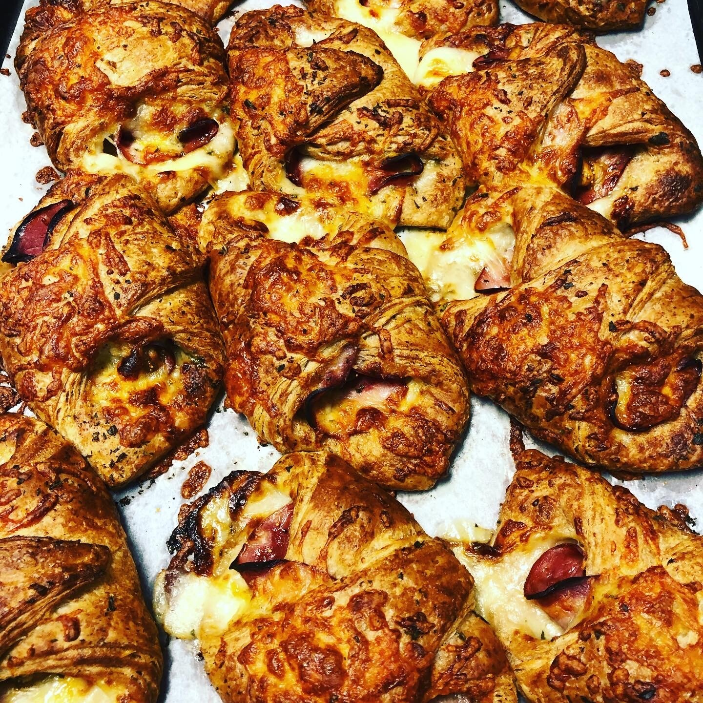 Croissant, Nectarine, Prosciutto and Mozzarella