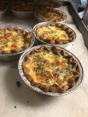 Quiche, Beacon Corn, Zucchini, Green Onions, chèvre (8in)