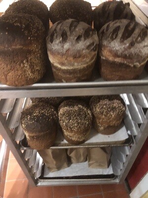50%. Spelt 50% Rye Pan Bread With Orange  Currents