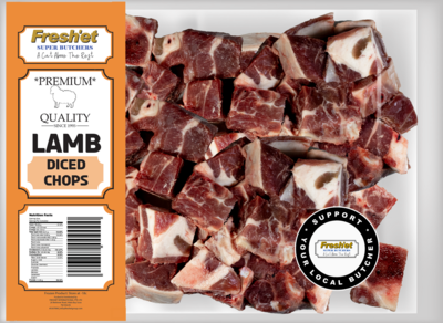 LAMB Diced Curry Chops - 1kg