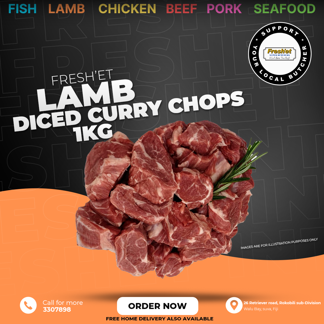 LAMB Diced Curry Chops - 1kg