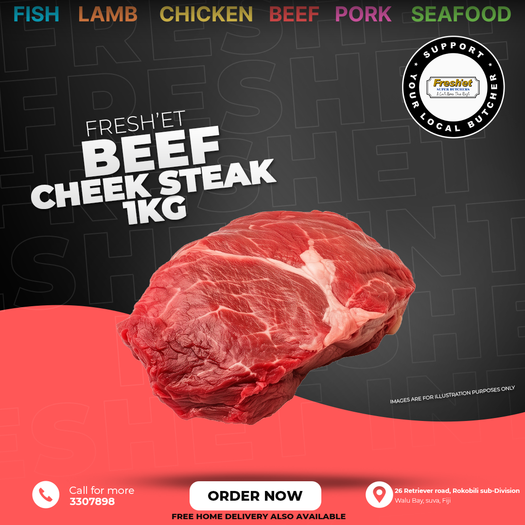 BEEF Cheek Steak - 1kg