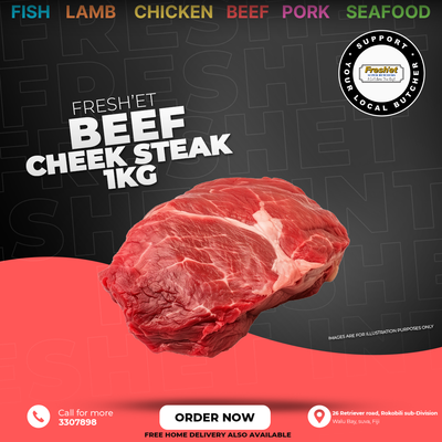 BEEF Cheek Steak - 1kg