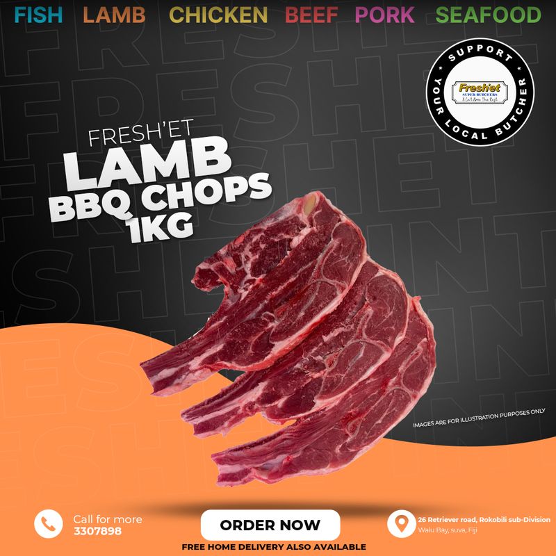 LAMB BBQ Chops - 1kg