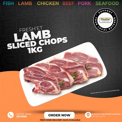 LAMB Sliced Chops - 1kg