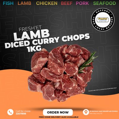 LAMB Diced Curry Chops - 1kg
