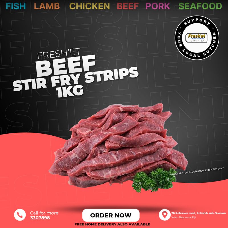 BEEF Stir Fry- 1kg