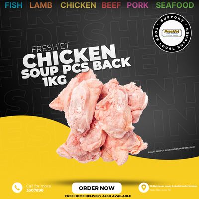 CHICKEN - SOUP PIECES (Backs) - 1kg