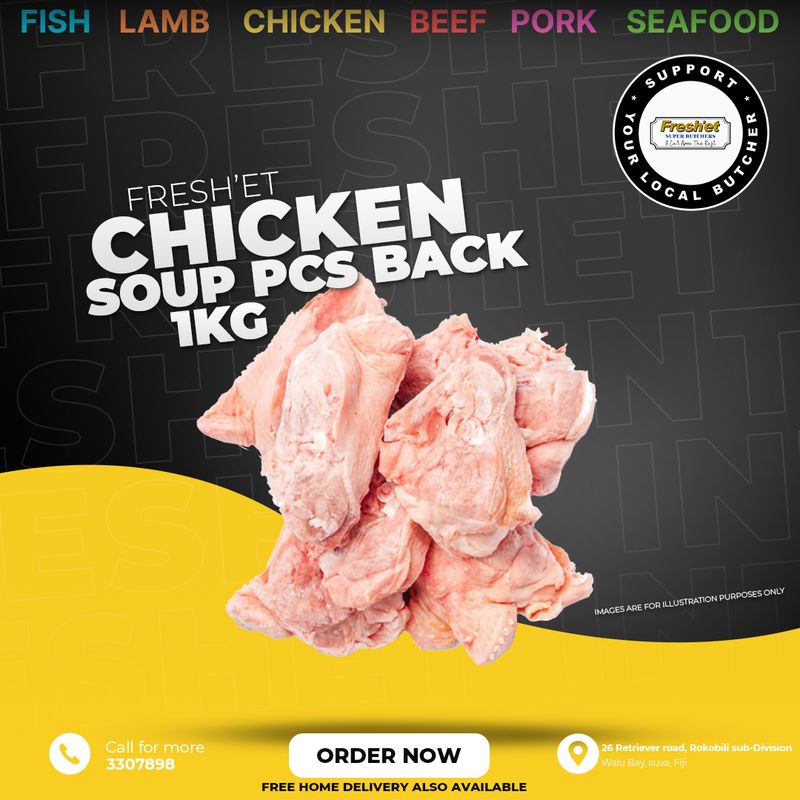CHICKEN - SOUP PIECES (Backs) - 1kg