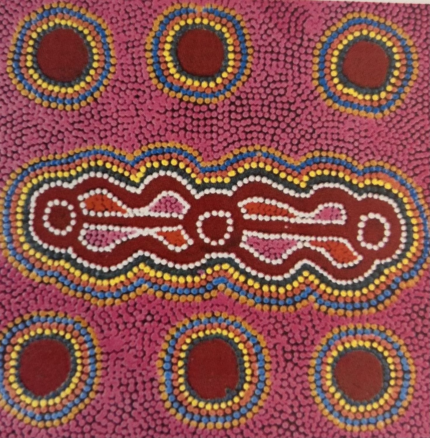 Freda Napaljarri Jurrah/ Witi Jukurra (Ceremonial Poles) - Yanjirlpiri/46x46