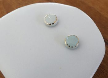 And O Design Mint Marble Earring