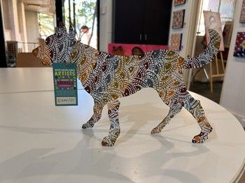 Medium Metal Dog - Red Man