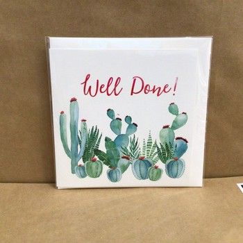 Well Done, Cactus - 120mm Greeting Card