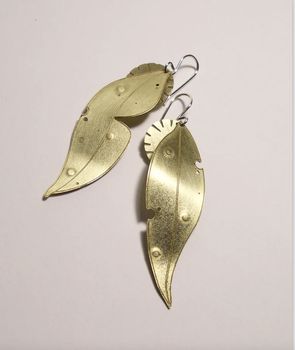 Jessica Jubb Gum Leaf Earring Brass
