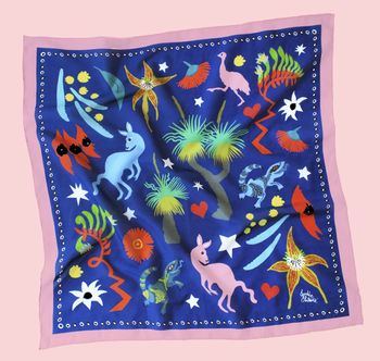 Julie white scarf- Bush Jamboree