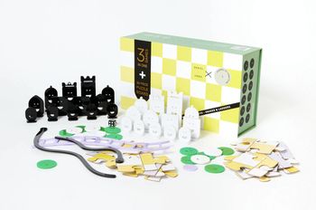 3 in 1 Game Set - Chess, Checkers, Snakes & Ladders