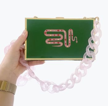 Snake Charmer Bag Green/Pink