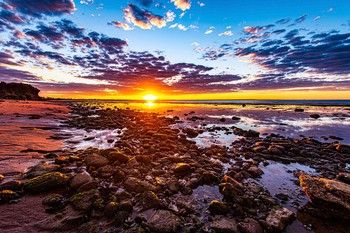 Francis Jadzinski / Cemetery Beach Sunset - Photography print on acrylic