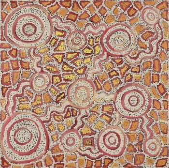 Glen Jampijinpa Martin / Janganpa Jukurrpa (Brush-tail Possum Dreaming)- Mawurrji