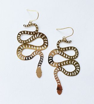 Snake Earrings - Gold