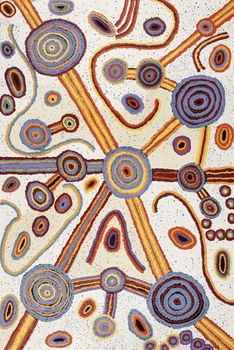 Colin Jakamarra Gibson / Yurrampi Jukurrpa (Honey Ant Dreaming) 91x61