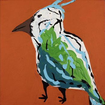 Cherylyn Napangardi Granites /Jurlpu kuja kalu nyinami Yurntumuwana (Birds that live around Yuendumu) 30 x 30