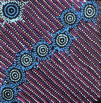 Shanna Napanangka Williams /Napaljarri-warnu Jukurrpa (Seven Sisters Dreaming) 30 x 30