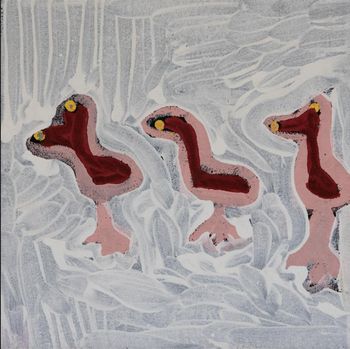 Doreen Chapman /30.5 x 30.5 cm/Little ducks
