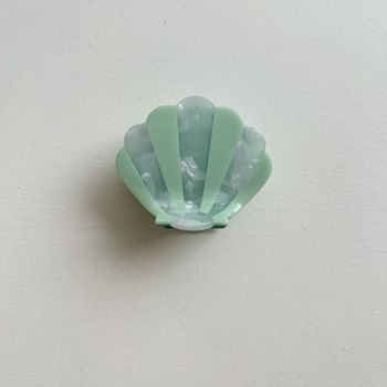 Martha Jean Shell Hair Clip - Mint