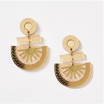 Martha Jean Byzantie Earring - Gold