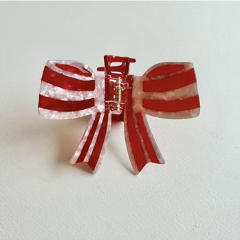 Martha Jean Bow Hair Clip - Red