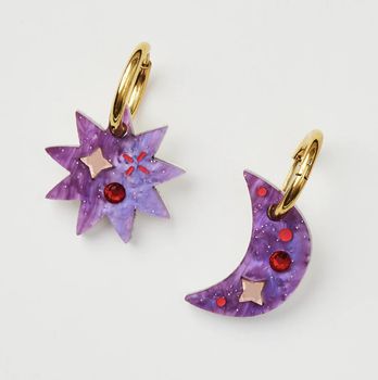 Martha Jean Day Night Earring - Purple