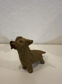 Julia Wade Pottery/ Dog Sculpture - Standing
