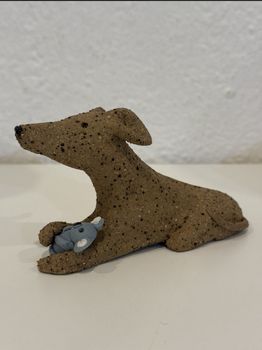 Julia Wade Pottery/ Dog Sculpture - with Koala