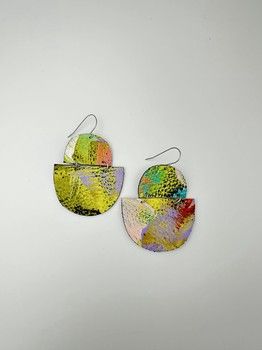Lilly & Mr Fletcher Abstract-painted Earrings Large P